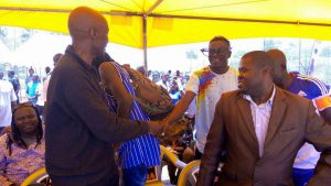 Uganda Police Chief greet Musicians at the shunned Sports tournament