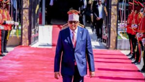 Somaliland President Abdirahman Mohamed Abdillahi Irro in Nairobi, reportedly to officiate the opening of the new office premises. 